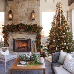Christmas tree on the porch