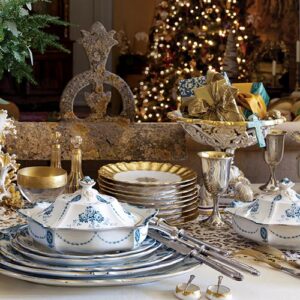Holiday buffet setup