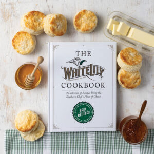 White Lily cover with honey, biscuits, and butter