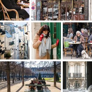 Paris Every Day book interior spread featuring tips for photography in Paris and collage of famous places