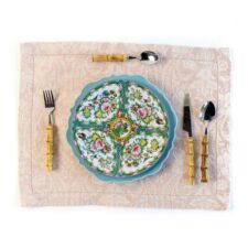 Exclusive Busatti Linens: 'Southern Lady Rose' - Donna Di Coppe Place Mat