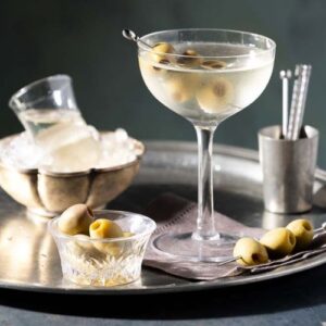 Everyday Coupetails recipe martini with olives