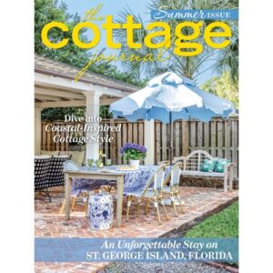 Cottage Journal Summer 2025 Issue cover featuring outdoor dining