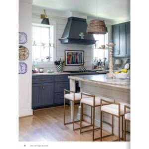 Cottage Journal Summer 2025 Issue featuring cottage kitchen with green cabinets