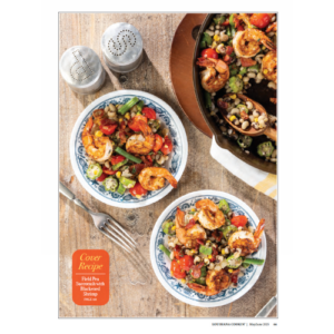 Louisiana Cookin May_June 2025 featuring shrimp and field peas