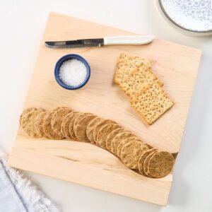 Square Cracker Charcuterie Board with crackers