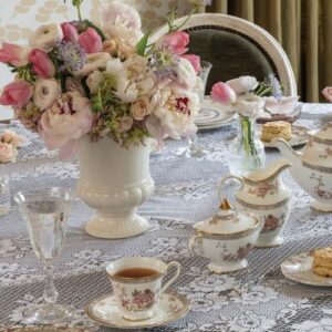 TeaTime Magazine May_June 2025 cover featuring teapot on tablescape with flowers