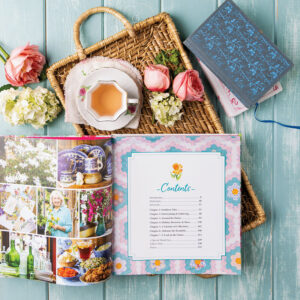 Southern Mirror TOC with flowers and tea