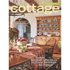 The Cottage Journal 2025 Autumn Issue Cover featuring warm wood dining room