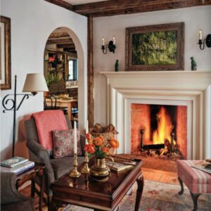 The Cottage Journal Autumn cozy fireplace in living room