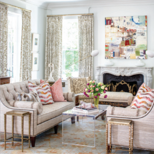 HomeStyle Magazine image featuring grand living room decor