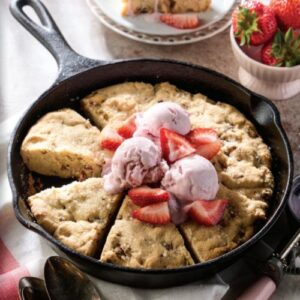 Taste of the South skillet cookie in cast iron recipe