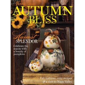 Victoria Classics Autumn Bliss issue 2025 featuring decoupage pumpkins