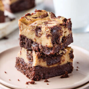 Mocha Brownies with Espresso Cream