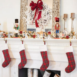 Fireplace with stockings