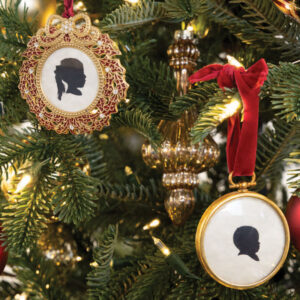 Silhouette portrait ornaments