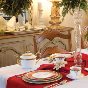 Christmas place setting red
