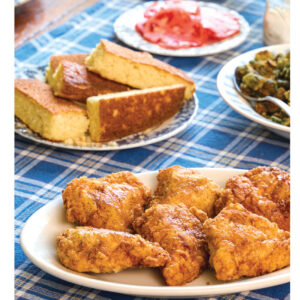 Fried chicken and cornbread