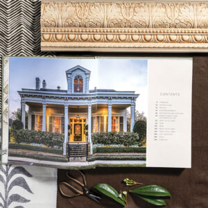Garden District internal spread with historic home