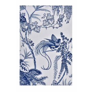 Blue and white tea towel