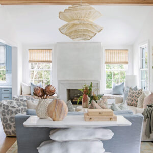 Kitchen with blue accent