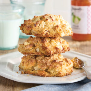 Biscuits stacked on top of each other