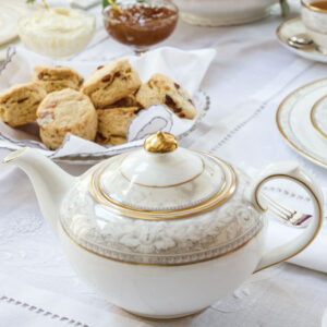 Teapot with gold accents