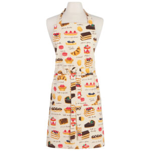 Kitchen apron with baked goods
