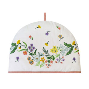 Flower petals Tea Cosy with pink, yellow, green