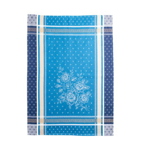 Blue rose tea towel
