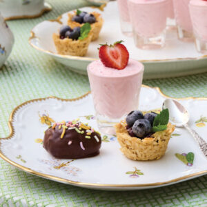 3 teatime sweets on plate