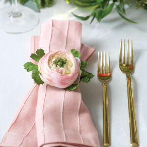Napkin with flower
