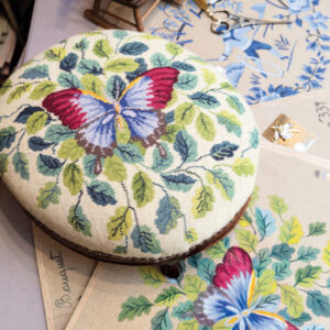 Butterfly painted on a rock