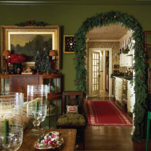 Entryway with garland