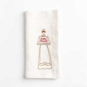 Cake Maid Embroidered Napkin