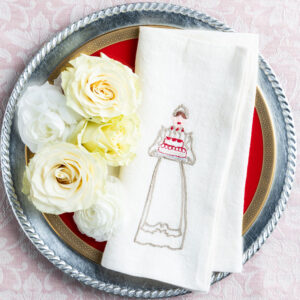 Cake Maid Embroidered Napkin