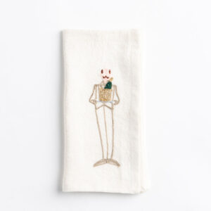 Champagne Butler Embroidered Napkin