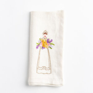Flower Maid Embroidered Tea Napkin