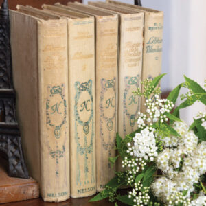 Books with flowers