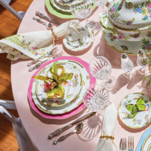 Pink table setting