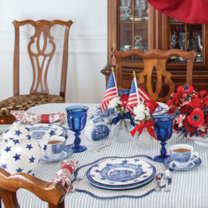 4th of July tea setting
