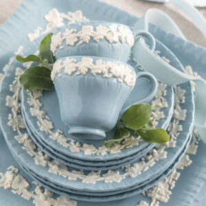 Blue wedgewood tea cups and saucers