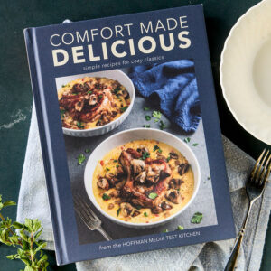 Comfort Made Delicious styled cover with plate and greens