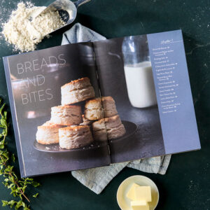 Comfort Made Delicious internal spread with flour, butter, and herbs