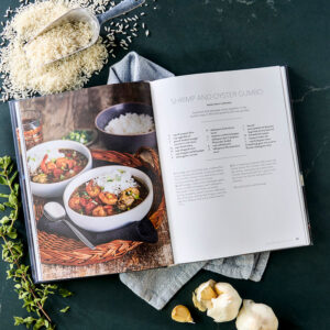 Comfort Made Delicious Styled Internal Spreads with Garlic, Herbs, and Rice