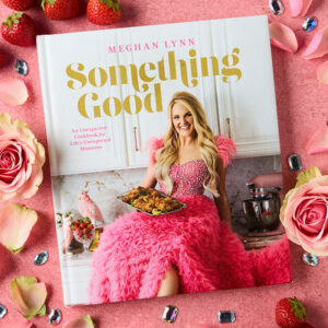 Something Good with florals, strawberries, and rhinestones styled cover