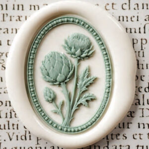 Wax seal with flower