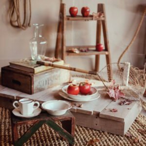 Table with mug and bowl