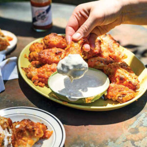 Chickens dipped in ranch