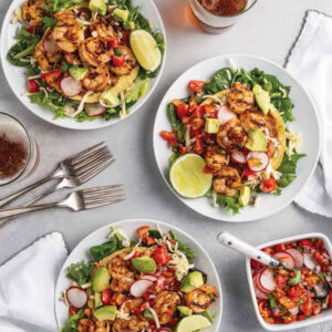 Shrimp tostada